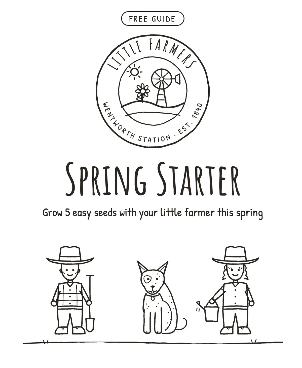 Little Farmers Spring Starter - Free Printable Garden Guide For Kids